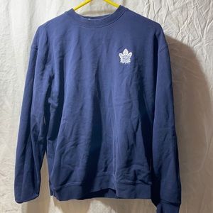 Toronto maple leaf crew neck with small embroidered logo